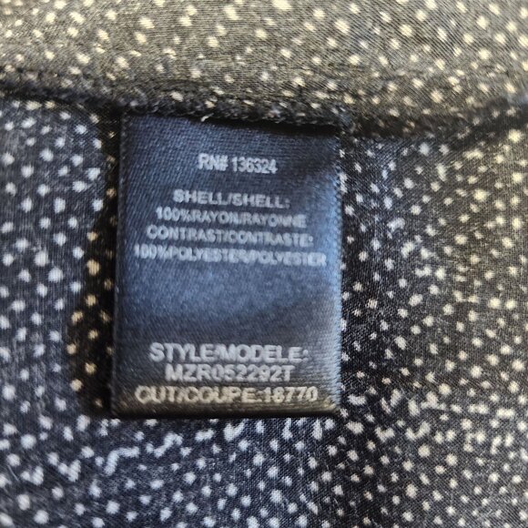 Halston Heritage Black & Silver Patterned Dress With Tie Waist & Flared Sleeves - Picture 16 of 16